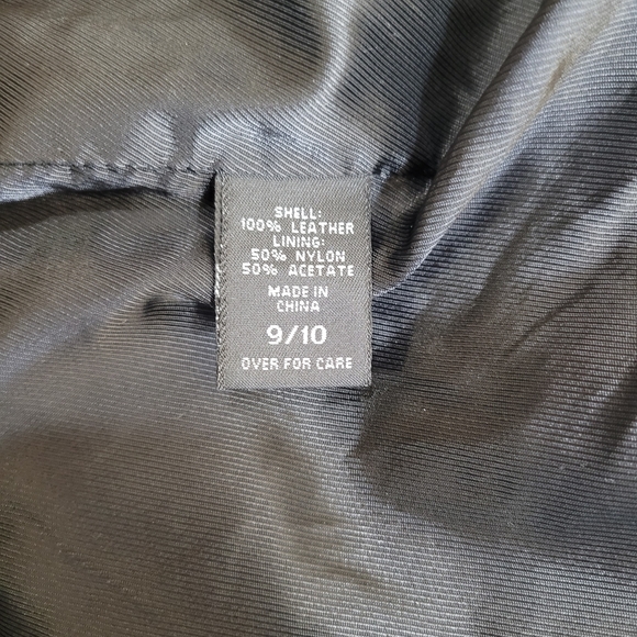 Vintage Express Black Leather Suede Coat with silver stud detailing size 9/10 - Picture 12 of 12